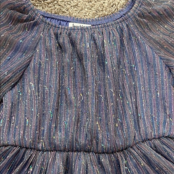 Speechless Blue and Iridescent Kids Dress - Picture 13 of 16